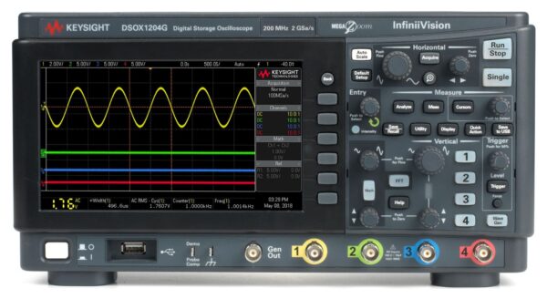 Oscilloscope De table Keysight série InfiniiVision 1000 X, 200MHz, Etalonné RS